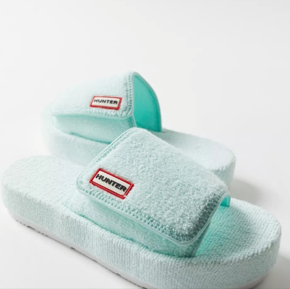 🔥Hunter Women's Terry Toweling Beach Platform Adjustable Slide